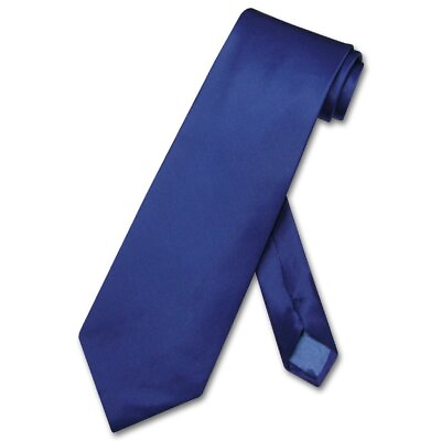 #ad Biagio 100% SILK NeckTie EXTRA LONG Solid ROYAL BLUE Color Mens XL Neck Tie $18.95