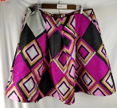 Lane Bryant Geometric Print A Line Skirt Plus Size 18 Women#x27;s Multicolored Used $12.99