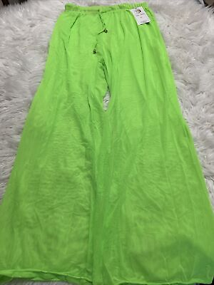 #ad women swim cover up pants SZ M TiniBikini Swimwear Cp7104sw Green C Through $17.50
