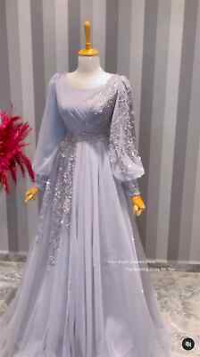 #ad Modest Prom Dresses Evening Dresses Dubai Long Glitter Formal Party Dress Gowns $138.60