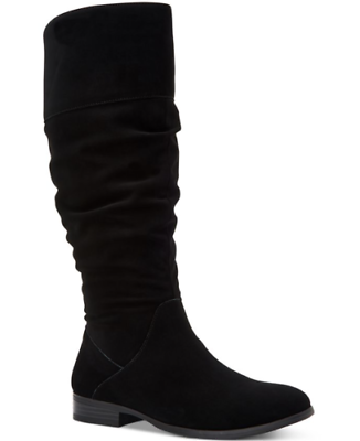 #ad NWB Style amp; Co Kelimae Wide Calf Scrunched Riding Boots 8M Side Zip Black $23.45
