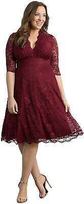 #ad Kiyonna Women#x27;s Plus Size Special Occasion Mademoiselle Lace Cocktail Dress $392.00