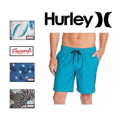 #ad Hurley Men’s Swim Trunk Mesh Pockets Side Vents At Leg Opening E52 $16.95