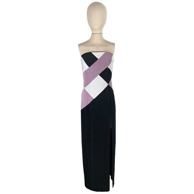 #ad #ad Vintage Jessican McClintock Womens Strapless Maxi Dress Size Black Medium $65.00