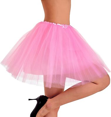 #ad Phantomon Tutu Skirt Women#x27;s Teens Classic Elastic 4 Layered Tulle Ballet Tutu S $36.00