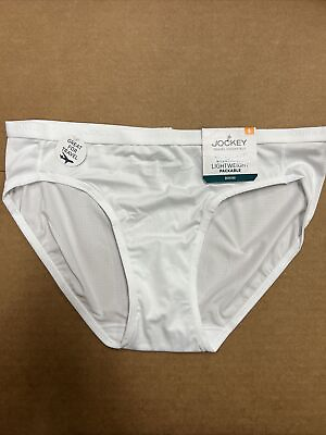 #ad #ad 3pairs JOCKEY Logo Travel Breathable Quick Dry Bikini White Size Small $13.99