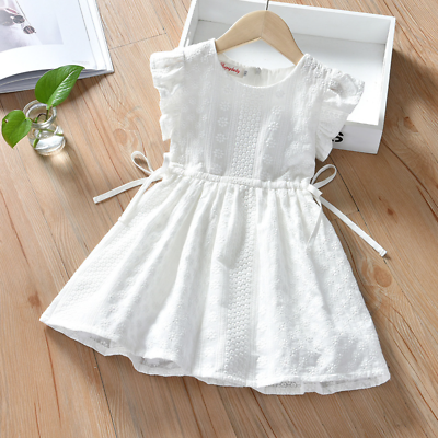 #ad Girl#x27;s Dress Summer Kid#x27;s White Embroidered Sleeveless Sundress Girl#x27;s Dress $52.99