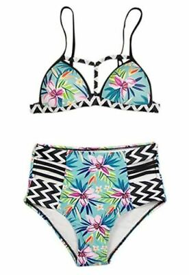 #ad Women#x27;s High Waisted Bikini Two Piece Set Swimsuit Beachwear SMALL S $4.50