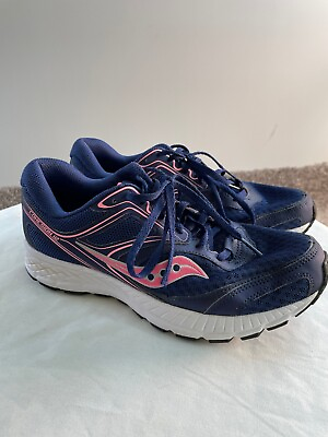 Saucony Shoes Womens 8 Blue Pink Cohesion 12 Running Walking Sneakers * $22.80