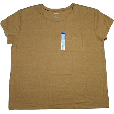 Arizona brand Short Sleeve Pocket T Shirt Juniors Plus Venetian Gold Womens 2XL $9.50