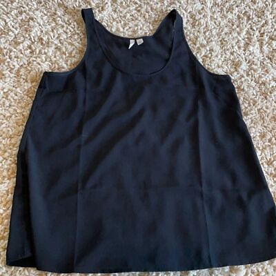 #ad Frenchie Nordstrom Black Flowy Tank Top $15.00