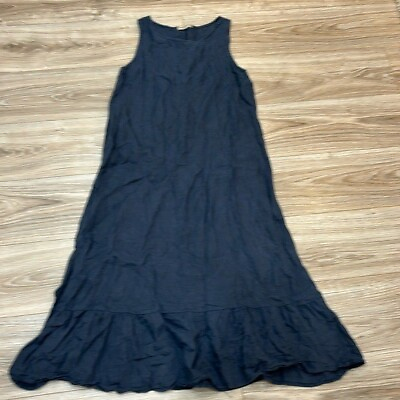 #ad 100 % linen maxi dress size Small Terzo Millenio Made in Italy $35.00