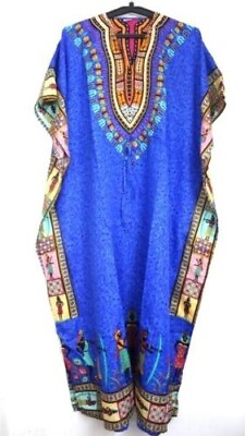 #ad Long Women Kaftan Dress Maxi Plus Loose Casual Boho African Caftan Free Size $10.51