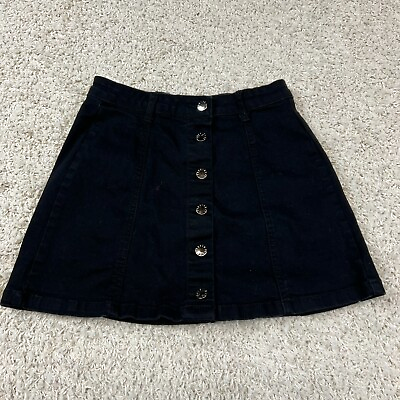 #ad Forever 21 Los Angeles Black Button Up Mini Skirt Womens Size 26 $1.98