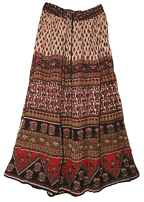Plus Size 1X 2X 3XL Indian Rayon Skirt Dress Women Long Ethnic Boho For Hippie $30.50