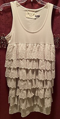 #ad Summer BOHO Cute Dress With Lace Like Ruffles Great Details *SALE* NWT $14.95