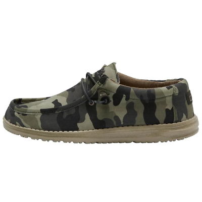 Hey Dude Men#x27;s Wally Camo Mens shoes Men#x27;s Slip on Loafers Light Weight $41.97