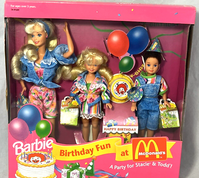 #ad Barbie Birthday Fun At McDonald#x27;s A Party For Stacie amp; Todd 1993 Mattel 11589 $49.99