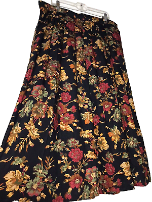 #ad Worthington Womens Multicolor Floral Midi 36quot; Long Flowy Skirt Plus Size 22W $22.99
