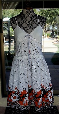 #ad Lined Dropped Waist Adjustable Straps New Summer Dress Sz. S amp; L $12.99