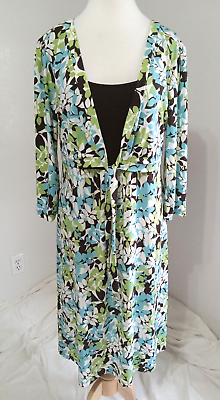 #ad Women#x27;s stretch DRESS large floral $12.00