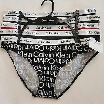 #ad Women#x27;s Calvin Klein Bikini Panties 5 Pack New amp; Tethered Sz. L Free Shipping $45.00