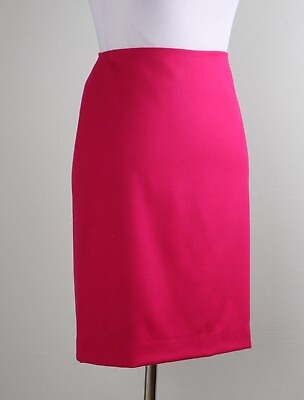 #ad TALBOTS NWT $109 Solid Pink Lined Marzotto Italy Wool Pencil Skirt Size 2 Petite $29.99