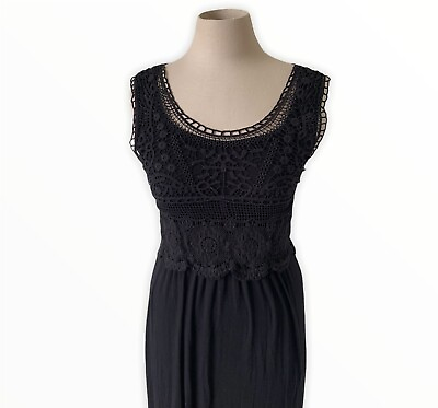 a.n.a black crocheted bodice maxi dress petite small $19.99
