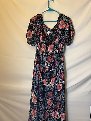 #ad Boutique Womens Plus Size 1X floral Maxi long Dress So pretty $15.95