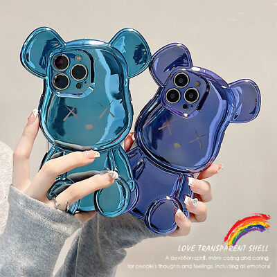 For iPhone 14 Pro Max 13 12 Pro Max 11 Cute 3D Cool Bear Shockproof Case Cover $10.99