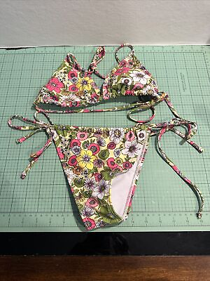 #ad romwe floral bikini size m BS3 $9.89