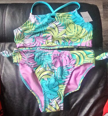 #ad SO Girls Bathing Suit Swin Suit NEW w Tags Size 14 2 Piece Bikini Tankini... $19.16