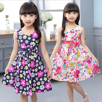 New Summer Floral Girl Dresses Girls Clothes Kids Cotton Dress Size $13.24