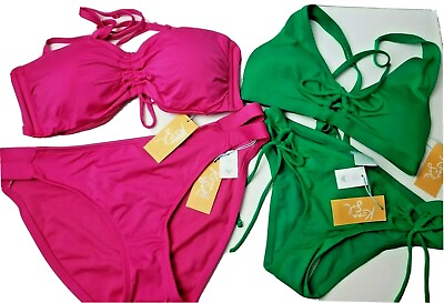 #ad Kona Sol Bikini separates sz small green bottoms Large pink bottoms target $14.99