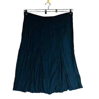 #ad Vintage White Stag Womans Sz 2X 18W 20W Plus Skirt Skirt Dark Navy Crinkle NWT $23.74