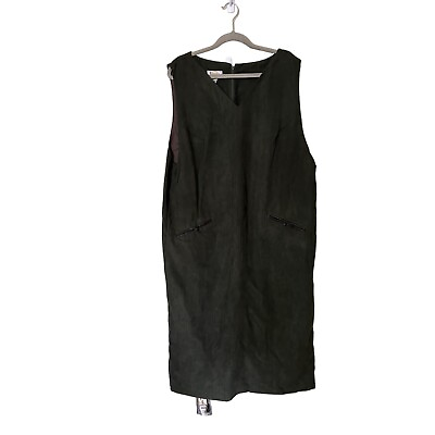 #ad Talbots Womens Maxi Dress SZ 20W MODEST Long Green Pockets Plus Size Lined $27.00