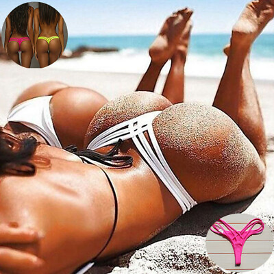 #ad Women Bathing Bottom Sexy BeachCheeky Thong Swimwear Swimsuit Brazilian Bikini $12.10
