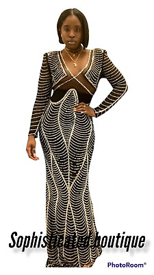woman long sleeve dress formal party evening $150.00