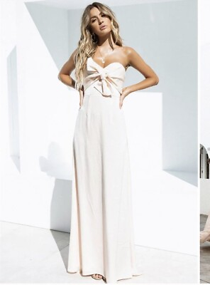 #ad SABO SKIRT white Venice maxi bridesmaid dress $150.00