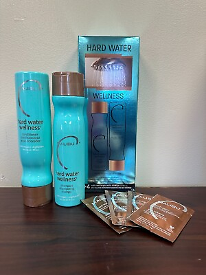 #ad Malibu C Hard Water Wellness Kit Shampoo Conditioner 4 Hardwater Treatment Packs $32.95