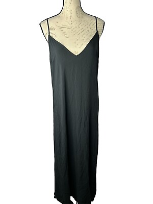 #ad Banana Republic Black Maxi Slip Dress Rayon Size Medium NWOT $25.00