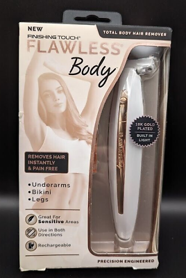 #ad Rechargeable Ladies Shaver Finishing Touch Flawless Body White W Rose Gold New $28.99
