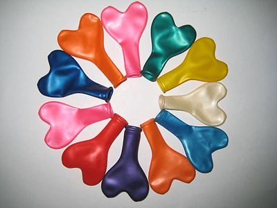 1 250pc 12quot; 10 Color Heart Shape Latex Balloons Wedding Party Decoration Helium $1.95