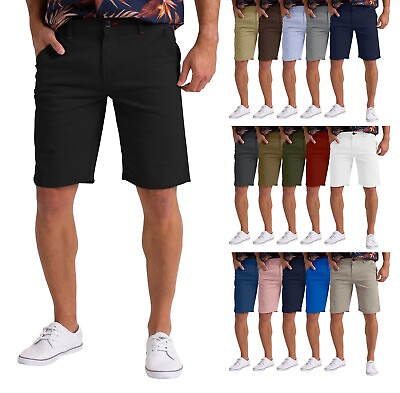 #ad #ad Mens Stretch Chino Casual Slim Fit Golf Summer Beach Comfort Shorts Half Pants $15.99