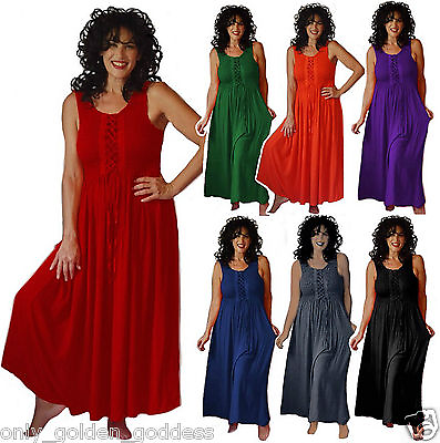 #ad maxi dress lacing U pick color casual choose size L XL 1X 2X 3X 4X $45.00
