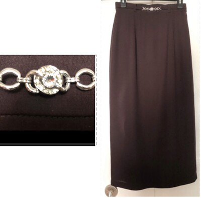 #ad 👑Rabbit Skirt 12🌹Long Straight Pencil🌹Rhinestones Waist Line🌹Elastic Waist $24.11