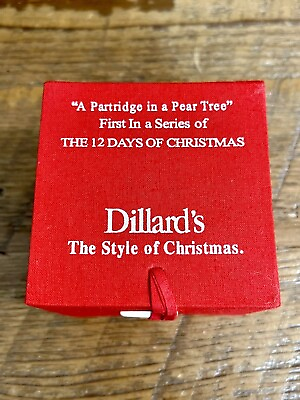 #ad Dillard’s 2007 12 Days Of Christmas Partridge In A Pear Tree Ornament $29.99