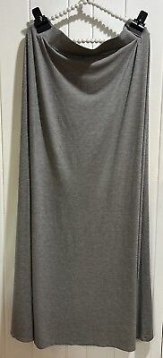 #ad Torrid Soft Jersey Knit Maxi Skirt Sz. 3 20 22 3X Gray Rayon Blend Elastic Waist $16.00