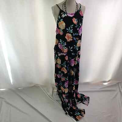 Byamp;by floral maxi dress black x large $50.00