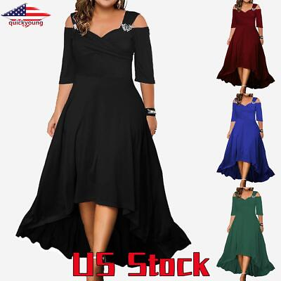 Plus Size Womens Swing Maxi Dress Ladies Evening Cocktail Party Ball Gown 20 30 $40.99